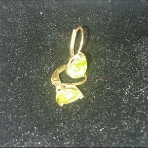 Peridot lever back earrings