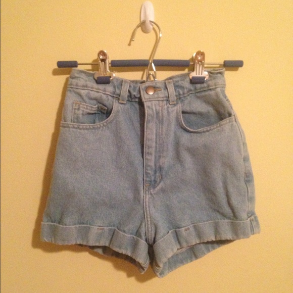 American Apparel High Waisted Jean Shorts