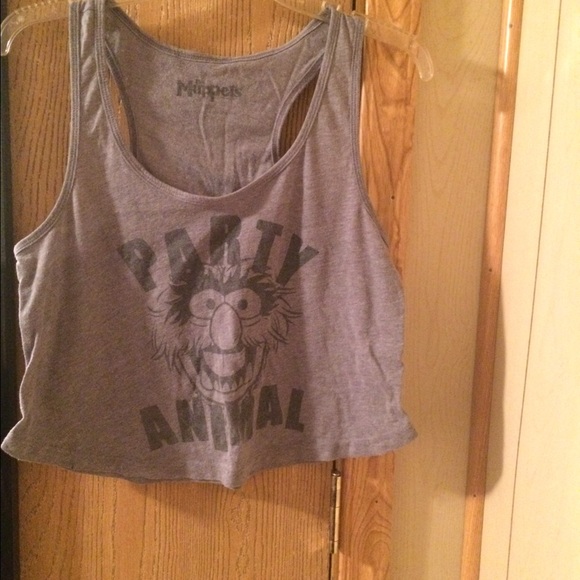 Grey Muppet Crop Top
