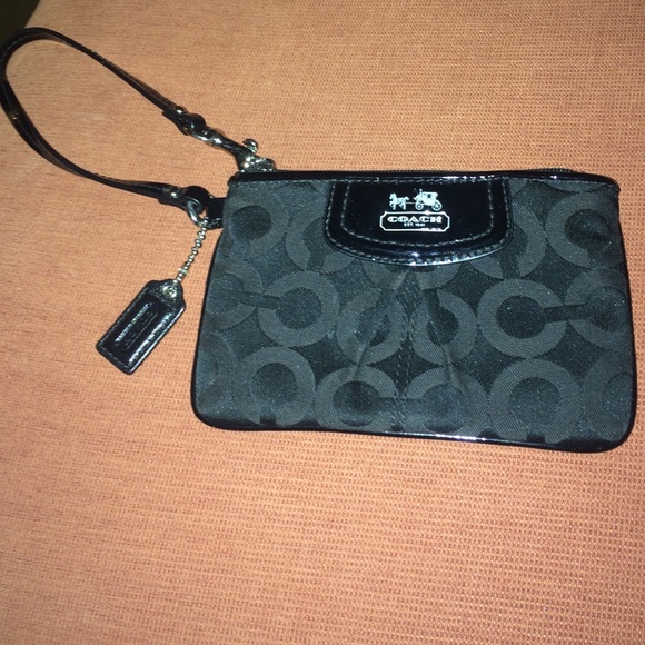 Black "C" Printed Coach Wallet