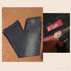 H&M super flare jeans.
