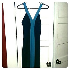 Patagonia two tone teal dress
