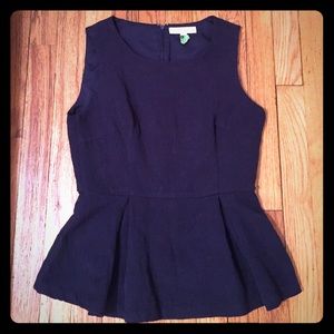 Banana Republic Navy Blue Sleeveless Peplum