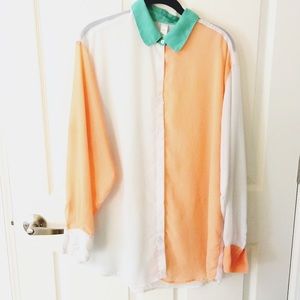 Chiffon button down blouse