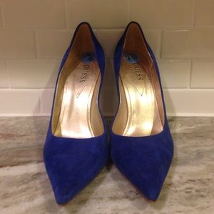 Guess Blue Suede Heels