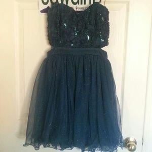 Dark Teal Homecoming Dress w/ sparkles