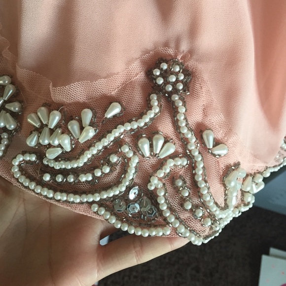 SOLD Soft pink embellished dress prom - Picture 3 of 4