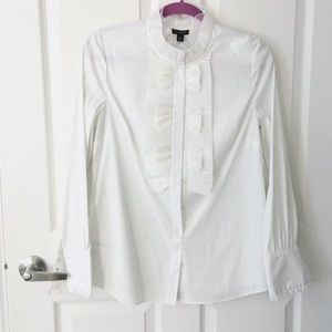 Button down ruffled top