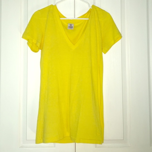 VS Pink yellow V neck