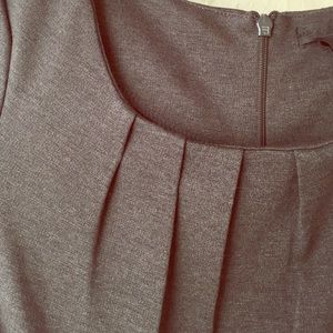 Gray Belted Work Dress