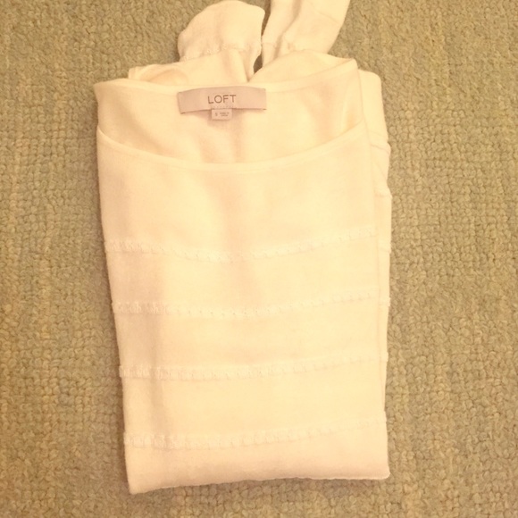 LOFT Long Sleeve White Sweater
