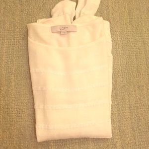 LOFT Long Sleeve White Sweater