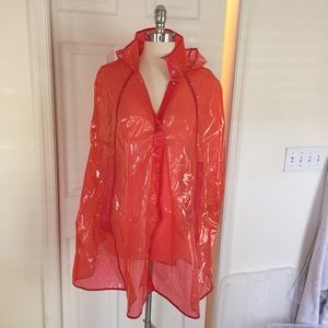 Topshop Rain Jacket Poncho Orange - 6