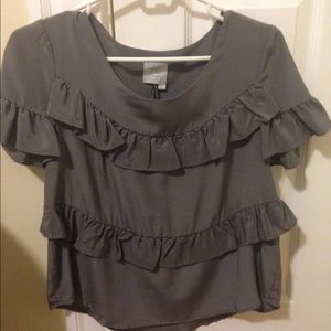 Grey top from Anthropologie