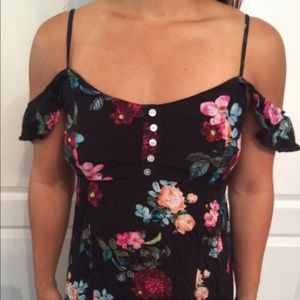 Romantic off shoulder floral dress