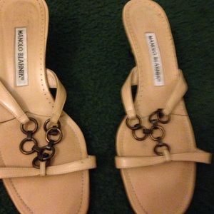 Sandales Manolo Blahnik MARGA - Rouge/beige/vert Sarcelle - Taille US 40.5 - Talons Hauts - Neuf Boîte