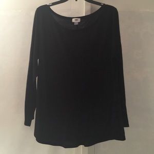 Black Cotton Long Sleeve Shirt