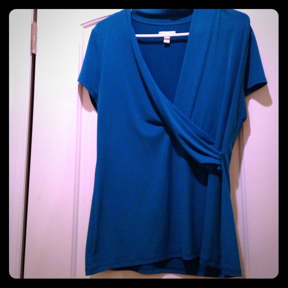 SS Caribbean blue silky top
