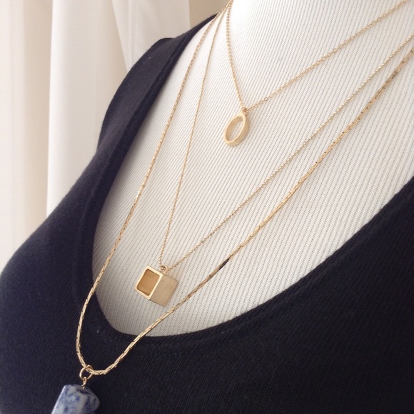 Sophia & Kate Jewelry - SOPHIA & KATE three tier gold tone necklace