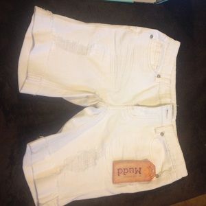 MUDD, white shorts
