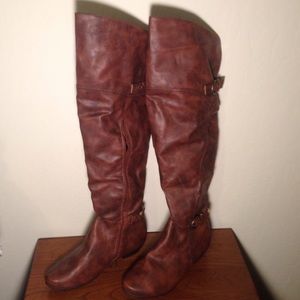 Knee high brown boots