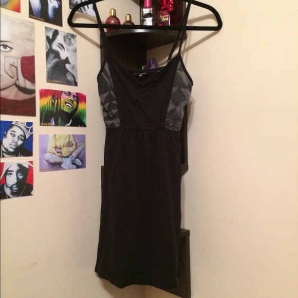 Hurley Tribal Print Styled Top Black Dress