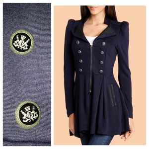 Cecico Dbl-Breasted Zipper Military Jacket💋