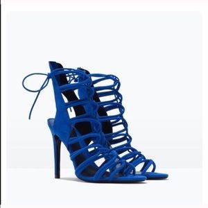 Zara blue heels