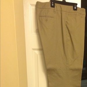 Khaki wide leg pants