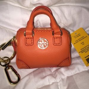 Authentic Tory burch mini Robinson keychain