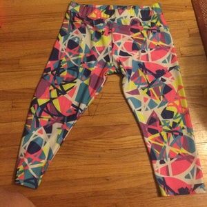 Multi-color neon Under Armour capris