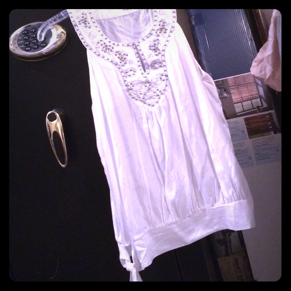 White silky top