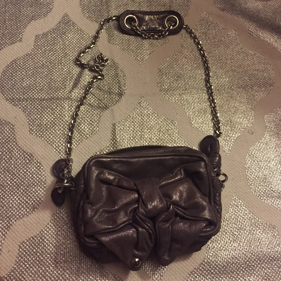 Juicy couture purple bow cross body bag