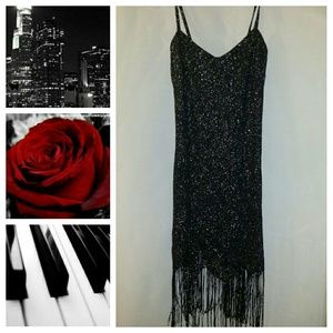 Black sparkling party dress