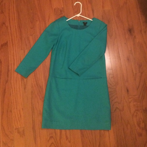 Blue, Light Wool, Shift Dress