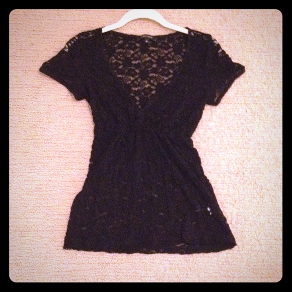 Karen Kane Tops - Karen Kane Black Lace Top Medium