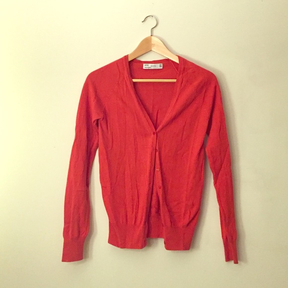Rusty colored Zara cardigan