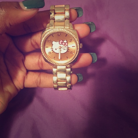 Hello kitty gold watch
