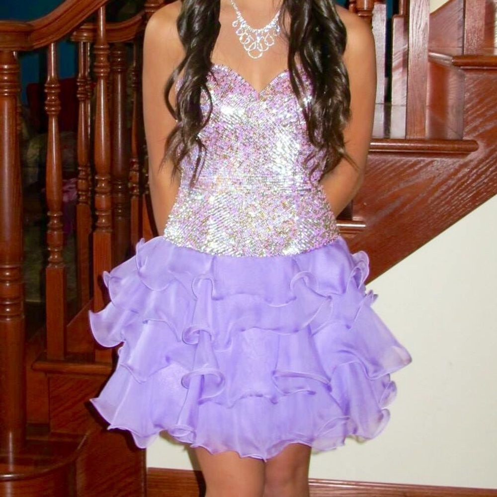 Sherri Hill Short Purple Homecoming Dress ✨