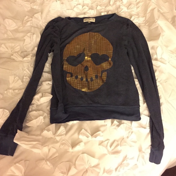 Wildfox couture sweater, with Matalic skull