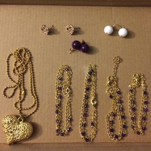 New 8 piece jewelry set earrings necklace bracelet