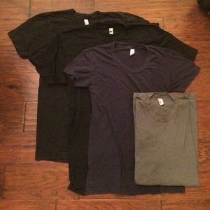 8 American apparel work shirts