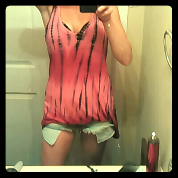 Pink and blue retro tye-dye Tank!!