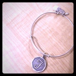 Alex and Ani "F" bracelet