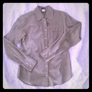 Sage green herringbone Oxford - J. Crew factory