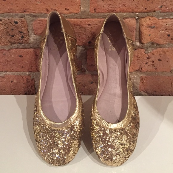vince camuto gold flats