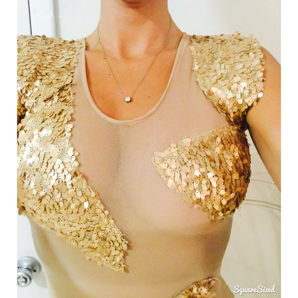 Dominique auxilly sequin  mesh cutout dress SOLD - Picture 2 of 4