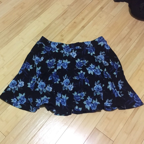 Flower Pattern Skater Skirt