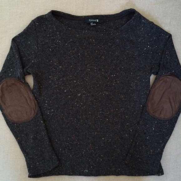 Brown Elbow Patch Sweater
