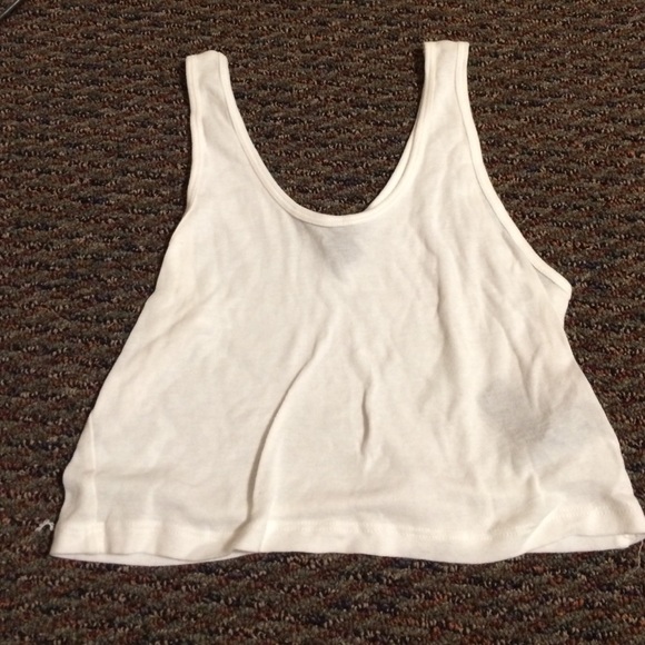 White Tank Crop Top